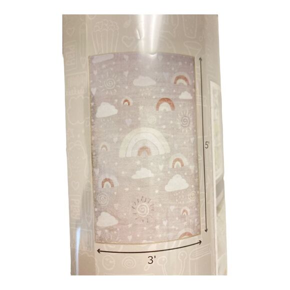 Neutral Rainbows - Member's Mark Everwash Washable Kids' Activity Area Rug 3' x - Picture 2 of 2